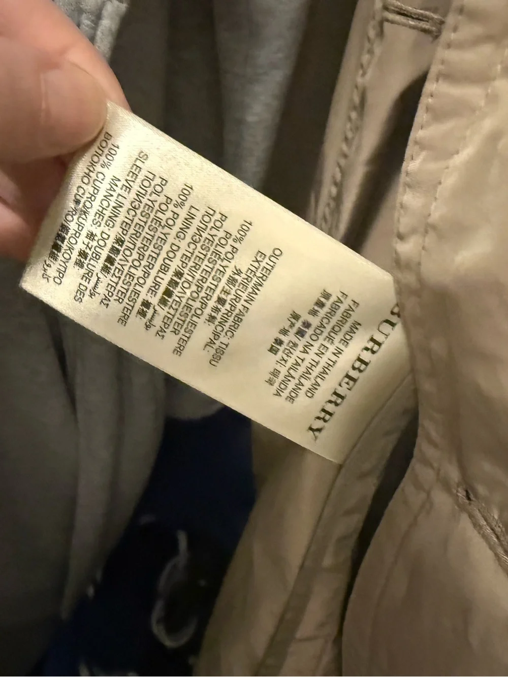 Burberry Brit Double Breasted Khaki Trench Coat Size 12 - Picture 4 of 8